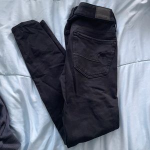american eagle black jeggings